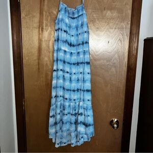 Girls blue Pleated Tiered Maxi Dress by So EUC